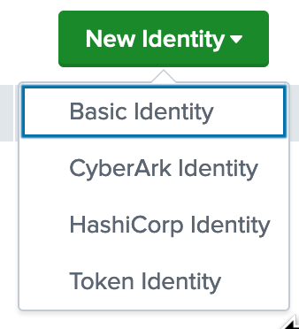 Select the Basic Identity for convey credentials to a Hydrolix cluster